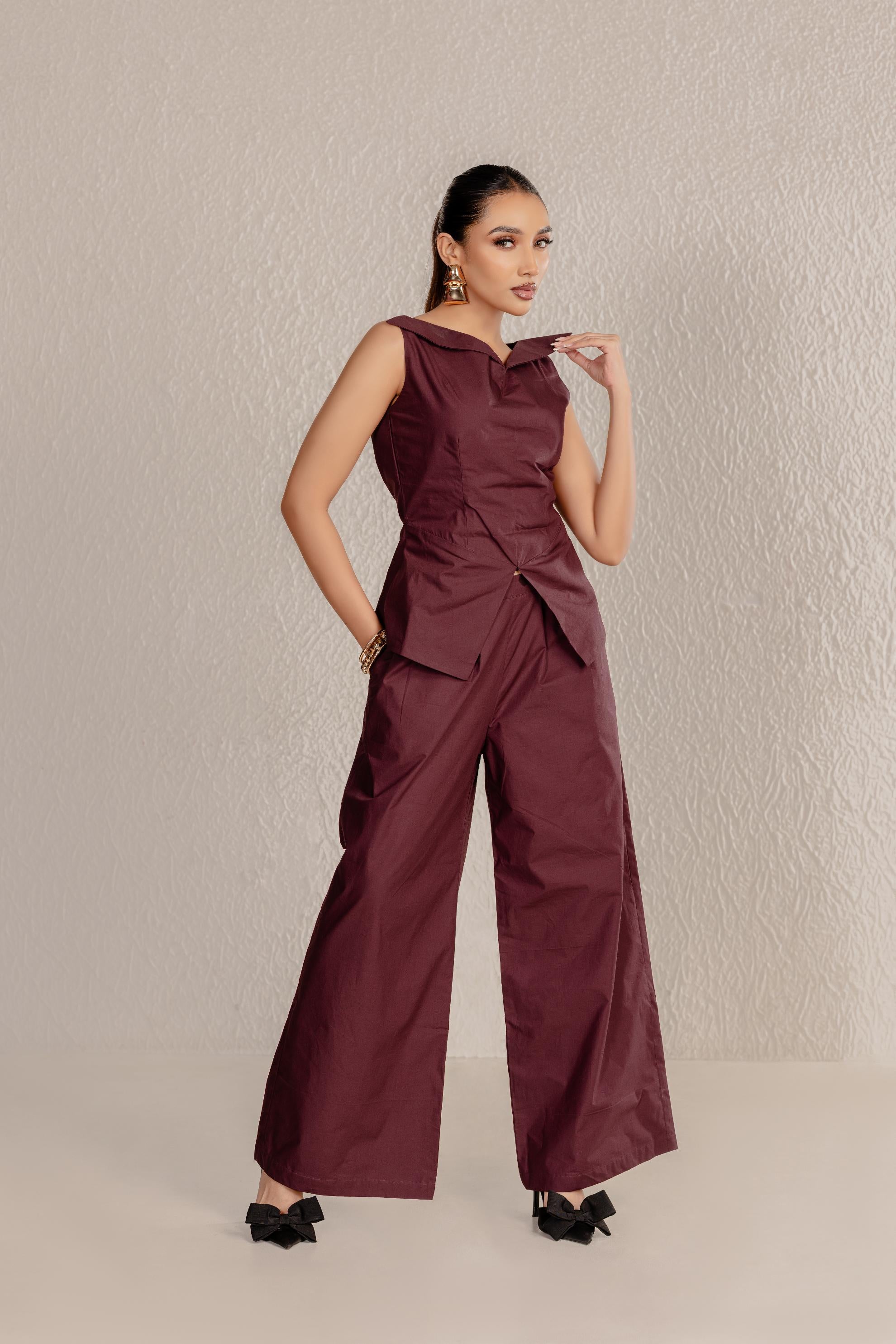 OFF SET LAPEL CO-ORD SET