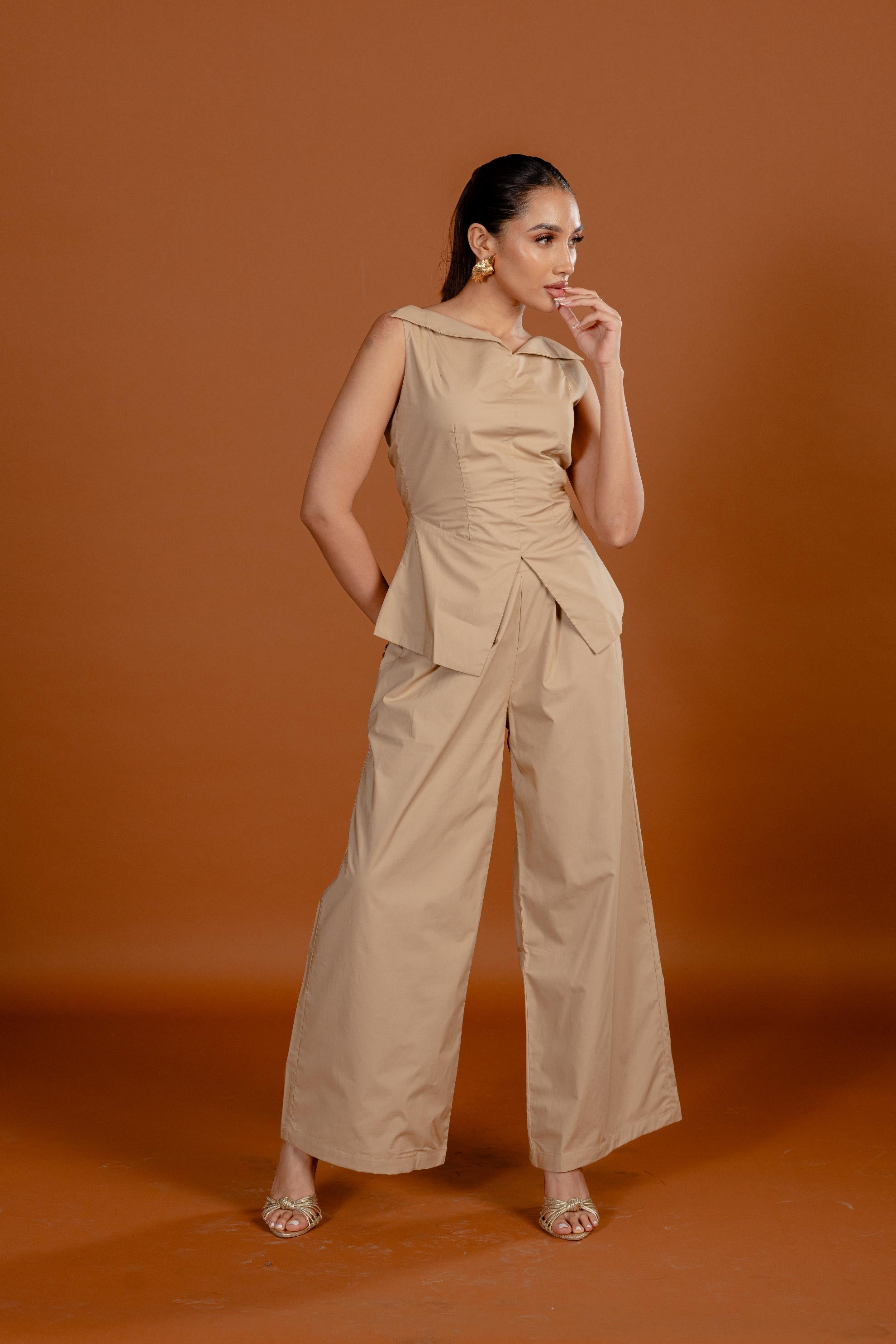 OFF SET LAPEL CO-ORD SET