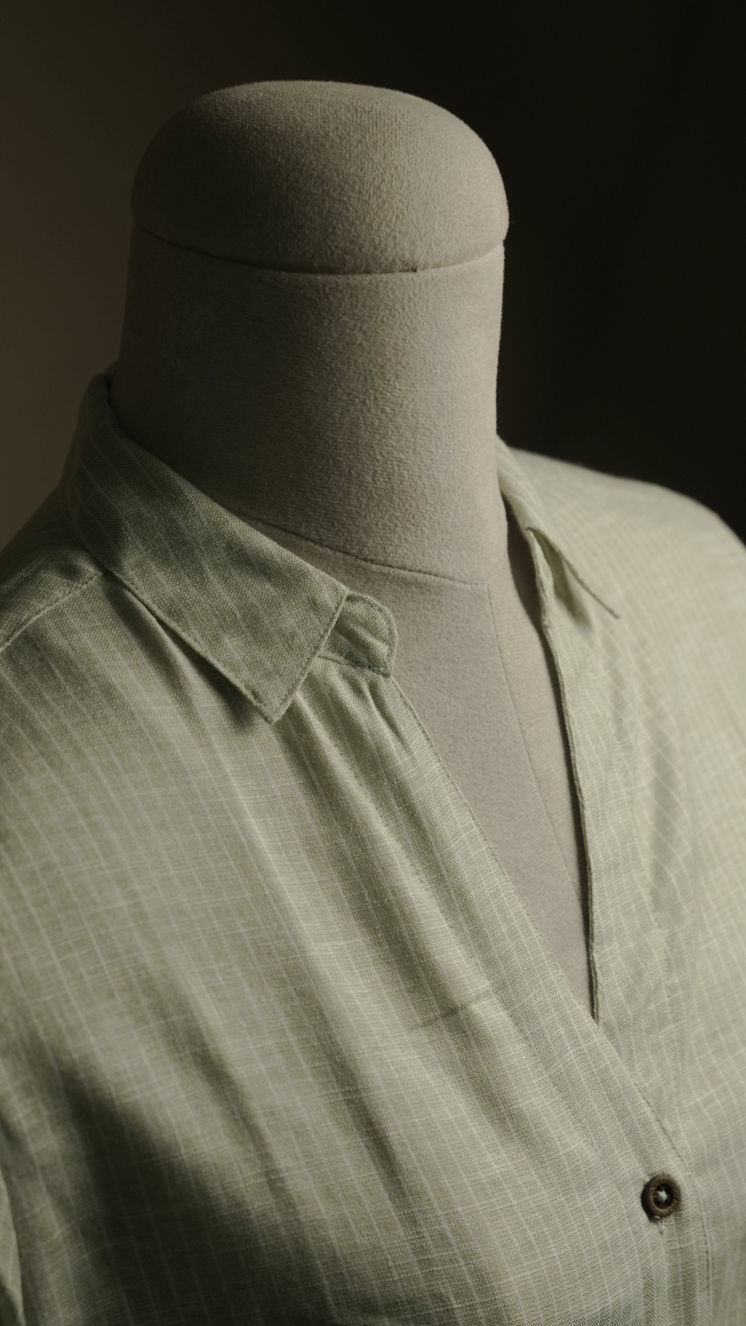 Open Neck Linen Shirt