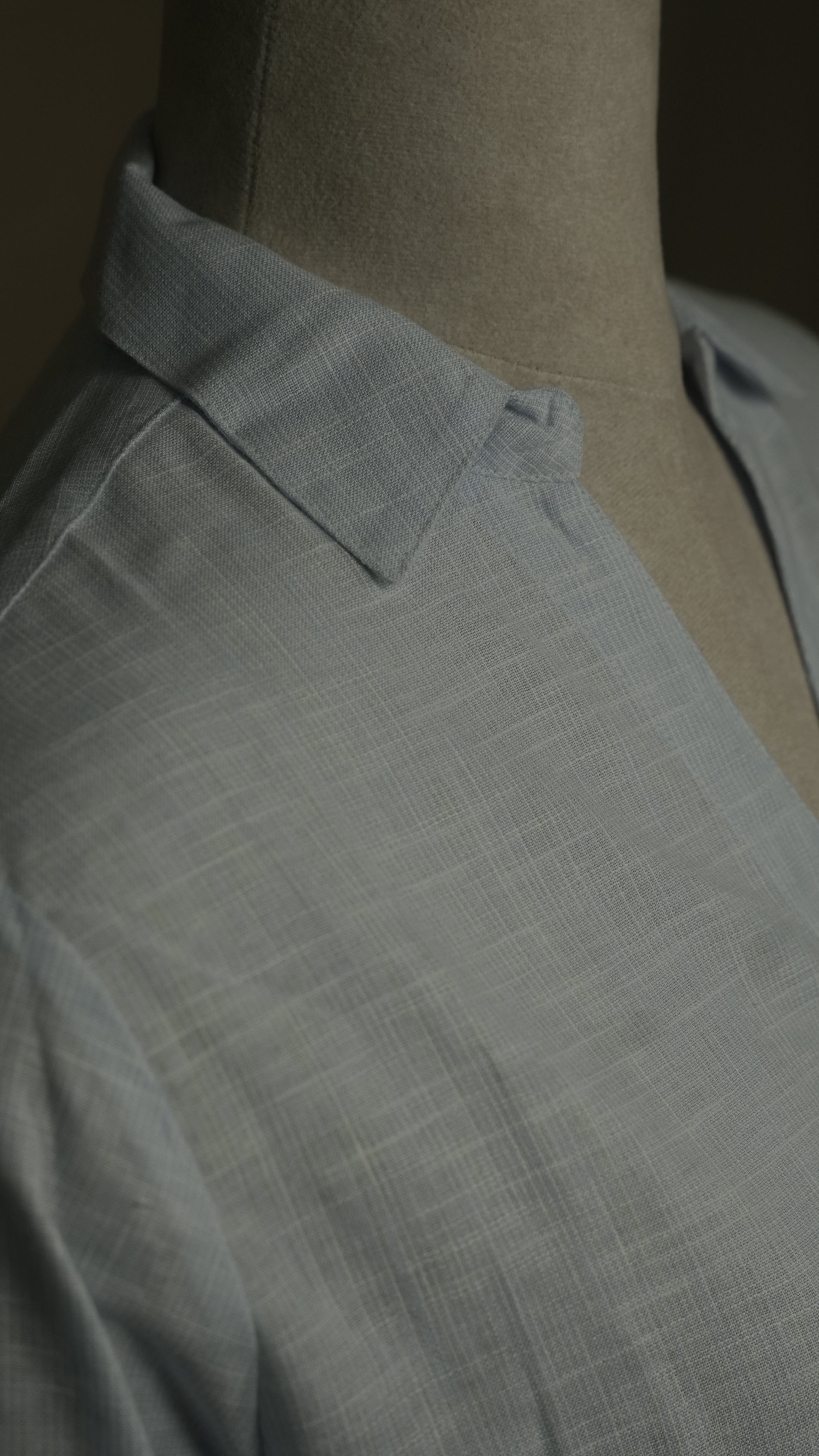 Open Neck Linen Shirt
