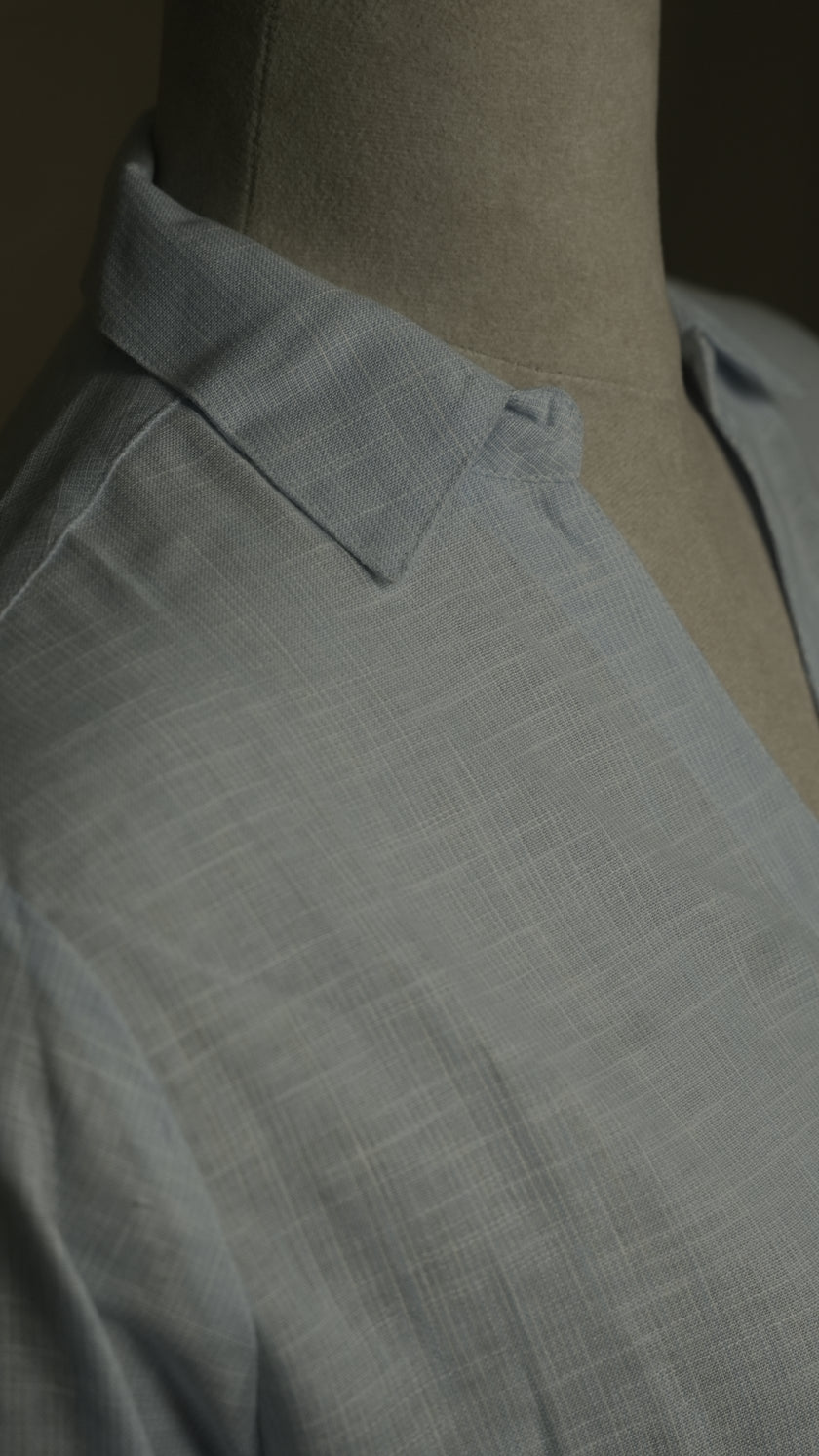 Open Neck Linen Shirt